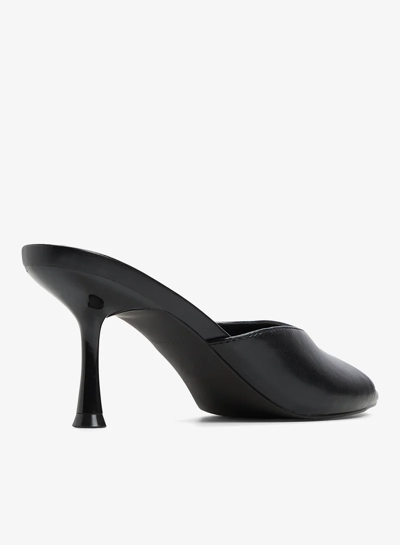 Call it Spring BLACK Isolaa Mule Heeled Sandals for Women | Best Price UAE